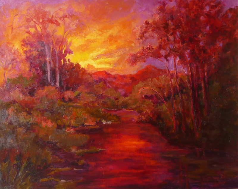 Evening Glow by artist Janelle Cox